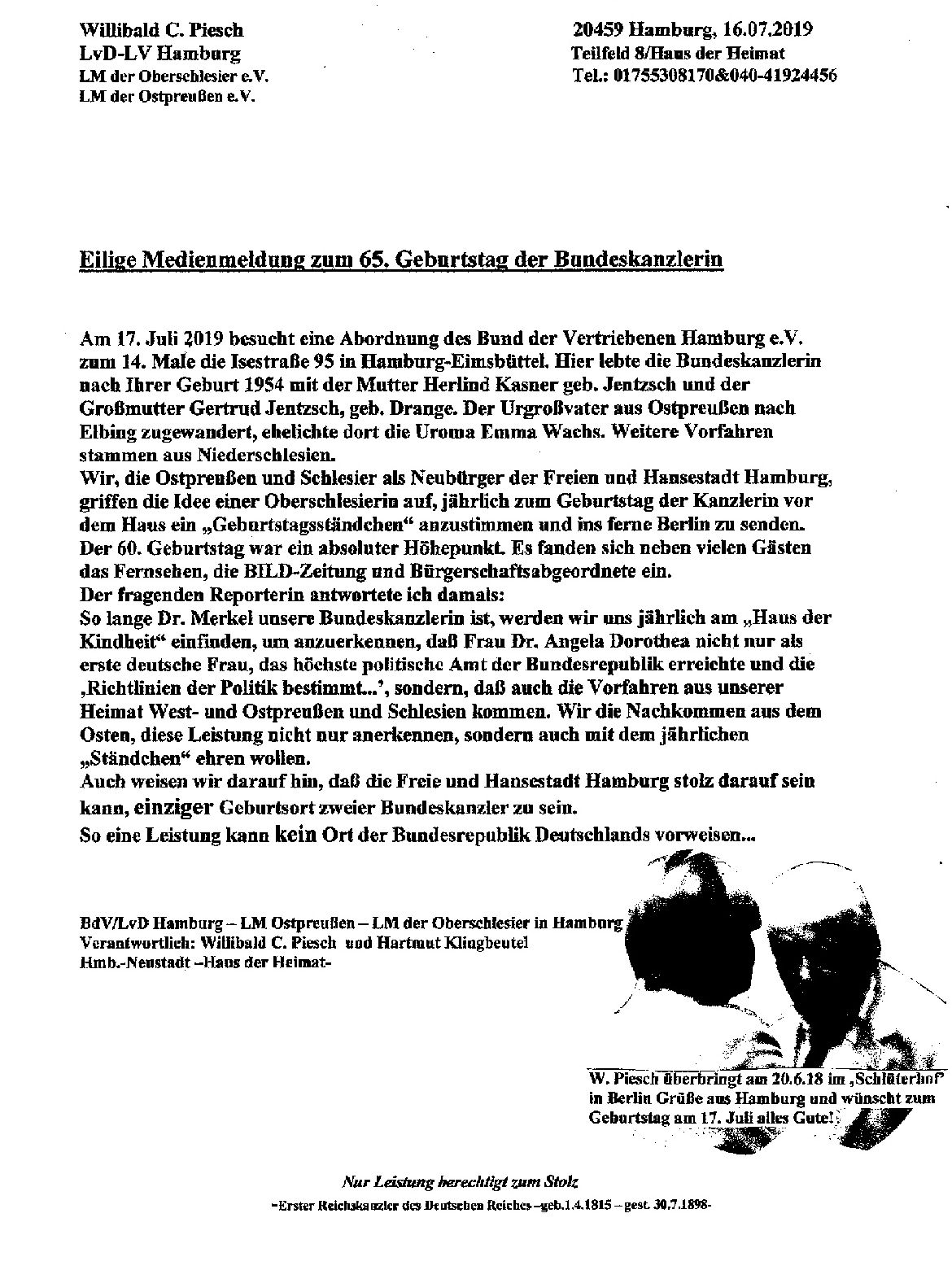 Eilige Medienmeldung zum 17.07.2019