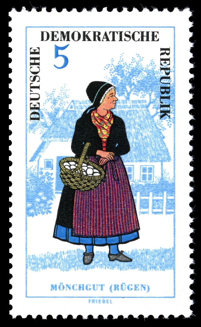 Briefmarke Frau in M�nchguter Tracht