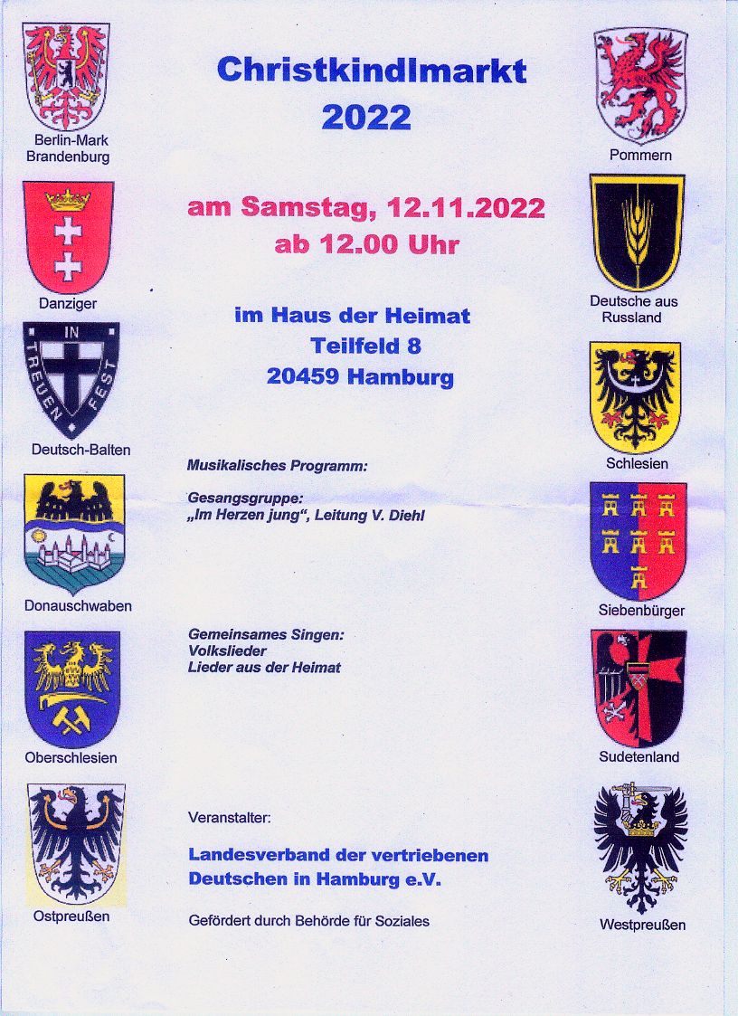 Einladung zum Christkindlmarkt am 12.11.2022