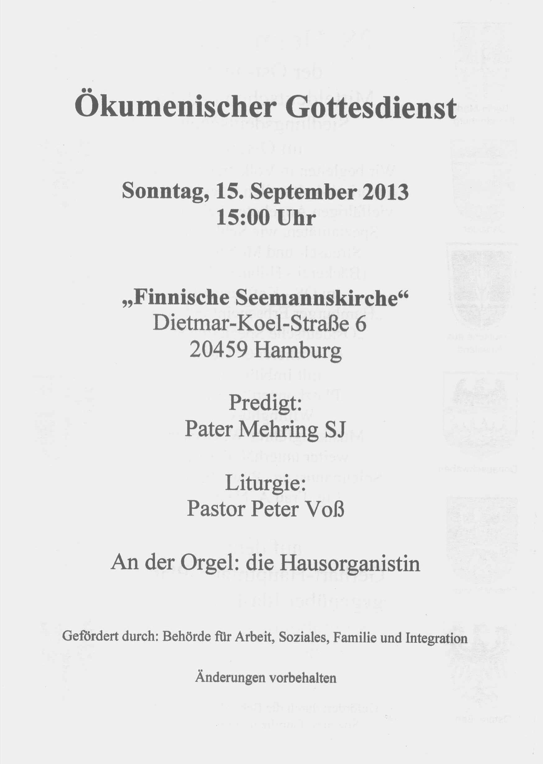 Ökumenischer Gottesdienst